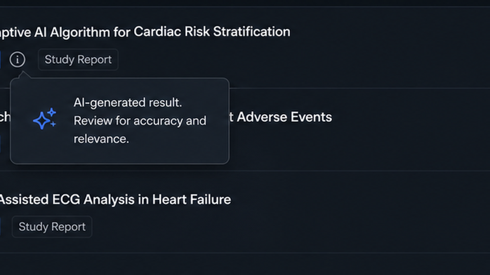 Text field with an 'AI' info icon revealing an inline tooltip.